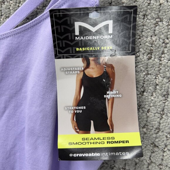 Maidenform Seamless Smoothing Romper Women's Lilac Waist Defining - Picture 4 of 8